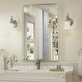 thumbnail image 6 of Clavies Stainless Steel Frame Wall Mirror, 24x36" Silver Rectangle Metal Mirror, Rust-Proof Bathroom Mirror for over Sink, 6 of 8