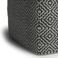 thumbnail image 4 of Simpli Home Briella 18 inch Wide Boho Square Pouf in Grey and White PET Woven Polyester, 4 of 7