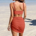 thumbnail image 4 of Ticikt Two Piece Tankini Swimsuits for Women Slim Fit Bathing Suits Tankini Tops with Bottoms Cutout Swimwear, 4 of 6