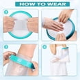 thumbnail image 3 of Funda impermeable para yeso de brazo para ducha Protector de yeso de brazo completo para adultos Abertura gruesa Sello hermético para mantener el vendaje seco para brazos, manos y muñecas fracturadas, 3 of 5