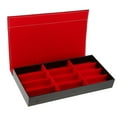 thumbnail image 1 of TISHITA PU Leather 12 Slot Eyeglass Sunglasses Glasses Storage Display Case Red, 1 of 8