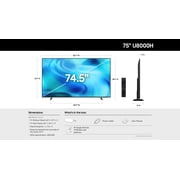 Samsung 75” Class U8000H Series Crystal UHD 4K UHD Samsung Vision AI Companion Smart Tizen TV 2026 - UN75U8000HFXZA