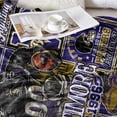 thumbnail image 2 of Baltimore Gifts Football Blanket , City Sports Gifts for Fans, Purple Team Football Stuff for Sports Lovers Bedroom Decor Sofa Couch Bed, 2 of 6