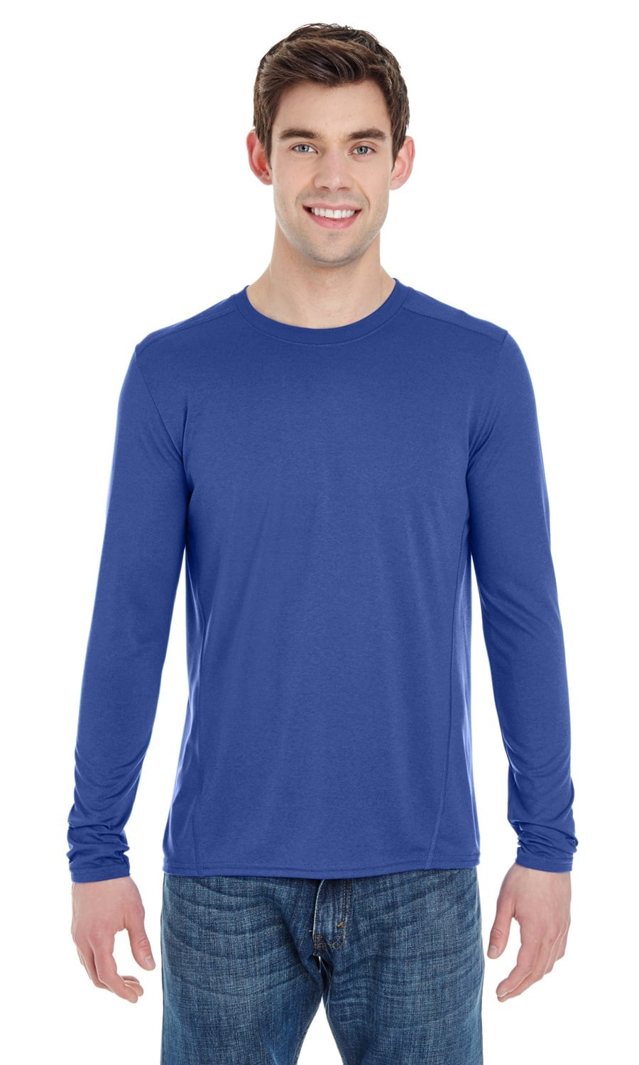 Gildan - The Gildan Adult Performance 47 oz Long Sleeve Tech T-Shirt ...