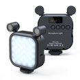 thumbnail image 1 of Luz LED de relleno para micrófono (2500K-9000K), miniluz LED para video, vlogs, RGB a todo color, para smartphone, cámara réflex V03 (negro), 1 of 8