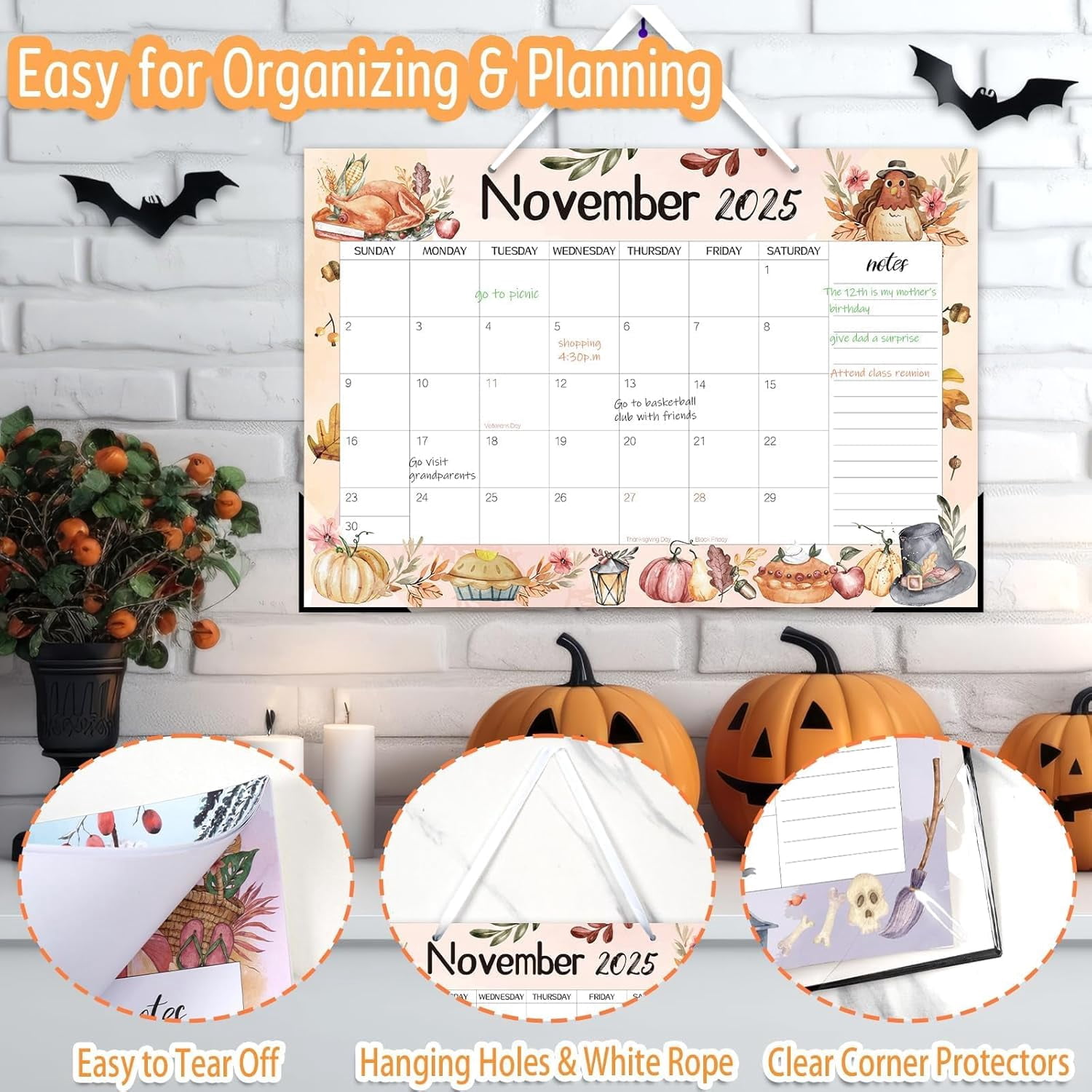 Desk Calendar 2025-2026, School Year Calendar 2025, 19-Month Desk/Wall Calendar, 2025 Jun - 2026 Dec, 17" X 11.5" Monthly Planner With Corner Protectors, Thick Paper For Home Office