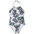 thumbnail image 4 of Women‘s One Piece Swimsuits Tummy Control Bathing Suits Shirred Push Up Halter Monokini Swimwear, 4 of 8
