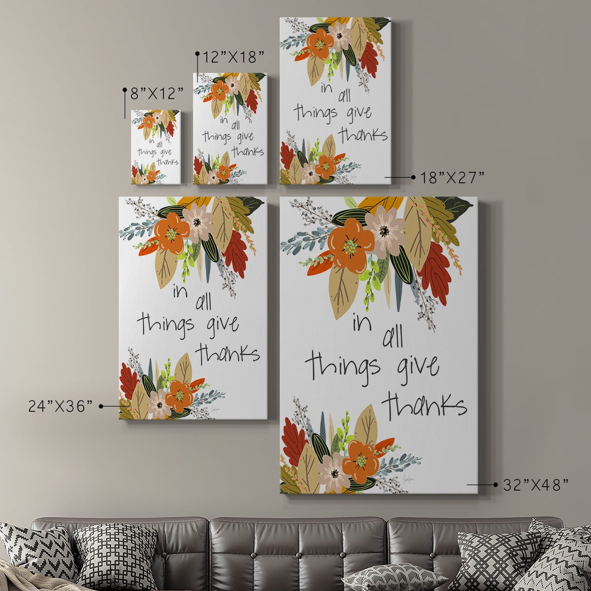 Illustrated Impressions I Premium Gallery Wrapped Canvas - Ready to Hang
