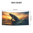 thumbnail image 2 of Uemuo Sunset Ocean Whale Print Beach Towel for Women, Silver Fox Velvet Beach Towel, Quick-Dry Beach Towel,Pool Bath Beach Beach Towel Adult Blanket 27.5x55in, 2 of 6