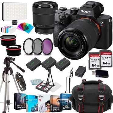 Sony a7R V Mirrorless Camera (ILCE7RM5/B) with Sony FE 28-70mm f/3.5-5.6 OSS Lens Case 128 GIG Memory Cards COMMANDER Deluxe Starter Kit Tripod(17PC)Bundle