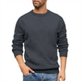 thumbnail image 2 of Zedker Men's Sweaters Casual Crewneck Long Sleeve Shirts for Men, Comfy Slimmer Pullover Knitter Fall and Winter Thermal Tops,Dark Gray,L, 2 of 6