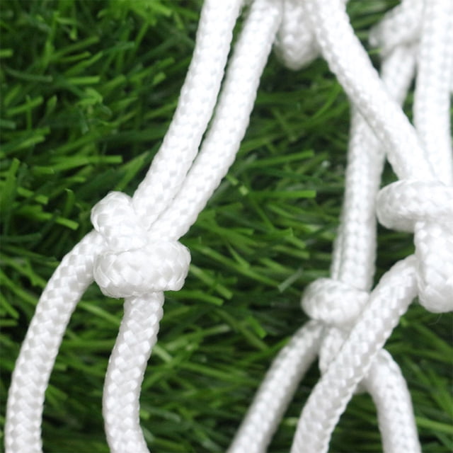 OULII Filet de Basketball Blanc Tressé Robuste en Polyester pour Sports de Basketball de Taille Standard