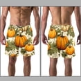 thumbnail image 3 of luoweisi Men's Beach Shorts Quick Dry Swim Trunks with Mesh Lining Thanksgiving Pumpkin S, 3 of 5