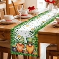 thumbnail image 5 of St. Patrick's Day Table Runner - 120 Inch Long Lucky Shamrocks Harp Beer Spring Plants Cotton and Linen Blended Dress Scarves Farmhouse Table Runner for Kitchen Dining, Coffee Table, 13" x 120", 5 of 8