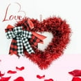 thumbnail image 4 of CNKOO Valentines Guirlande Décor-Valentines Guirlande pour Porte d'Entrée Arc Rouge Coeur Guirlande pour Décorations d'Intérieur Extérieur Valentines Jour Coeur en Forme de Couronne Signe Mur Suspendu Décor, 4 of 6
