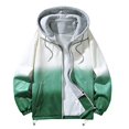 thumbnail image 2 of Maoxin Men Jacket Men's Stitching Drawstring Hooded Slim Fashion Jacket Coat Outwear Jackets for Men , Green , XL, 2 of 5