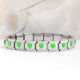 thumbnail image 3 of Pulsera de módulo de 9 mm con forma de corazón, doble corazón de melocotón, serie de piedras preciosas, pulsera de acero inoxidable cosida, individual, 3 of 5