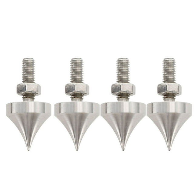 4 Pcs Pointe de Haut-Parleur HiFi, Pointes d'Isolation Antichoc en Acier Inoxydable pour Haut-Parleurs HiFi, Amplificateurs, Lecteurs CD DVD