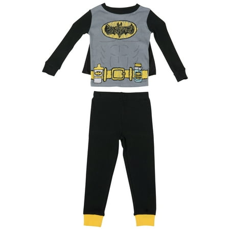 

Batman Cosplay 2-Piece Long Sleeve Toddler Pajama Set with Cape-Toddler 2T
