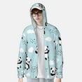 thumbnail image 4 of Gaeub Cute Panda Bear Men's and Women's UPF 50+ Long-Sleeved Sun Protection Clothing, Fishing Shirt Long Sleeve Zip - Large, 4 of 9