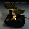 thumbnail image 3 of Escrito de Flujo de Agua Fuente, Luz LED Suave 3 Cuchillas de Hoja de 3 Niveles Fuente de Mesa para Sala de Estar de Dormitorio en Casa, 3 of 7