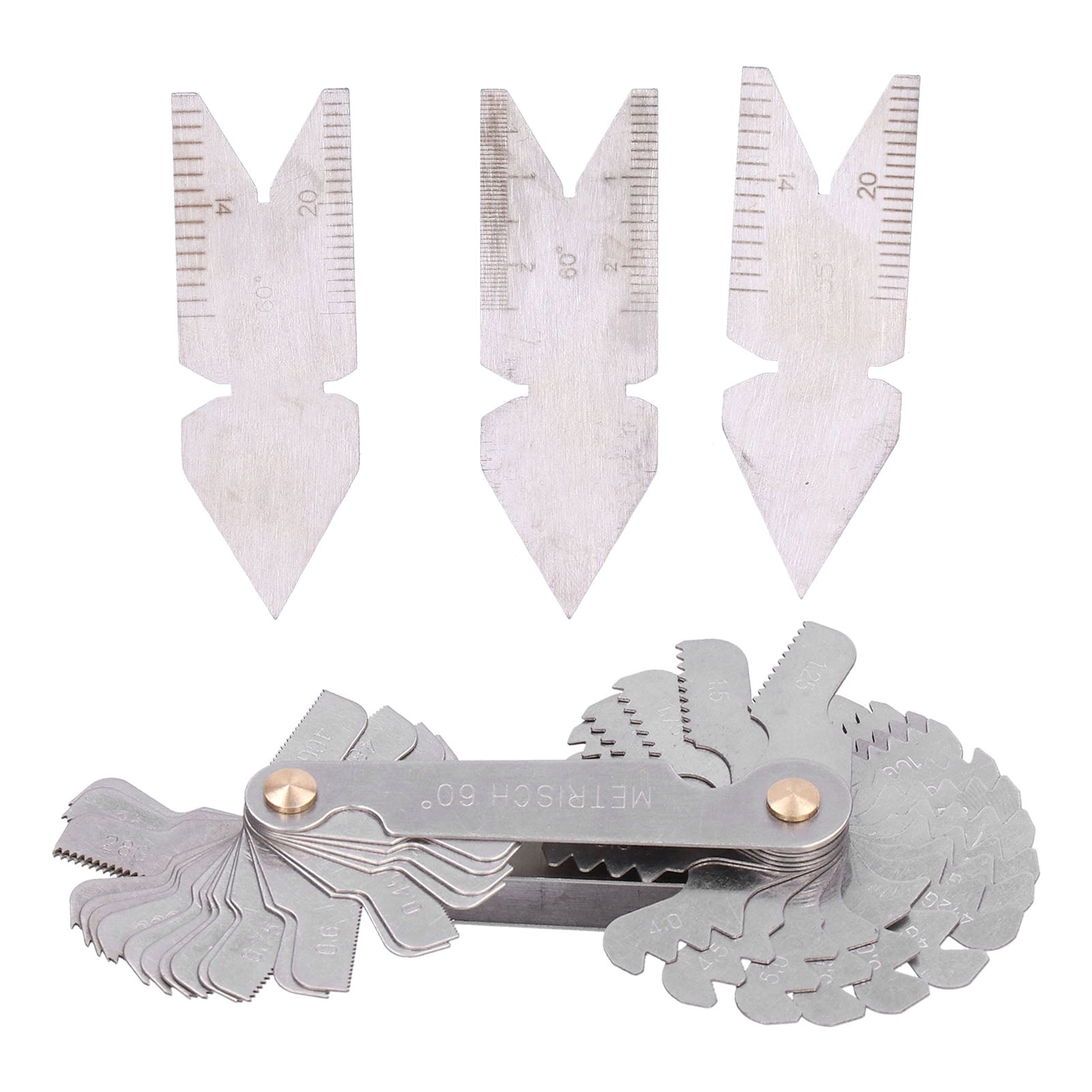 Metric Pitches Gauges, Thread Pitch Gauge Stainless Steel For Lathe