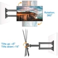 thumbnail image 2 of Soporte de pared para TV LED LCD y pantallas curvas de 13-43 pulgadas Soporte de TV inclinable y giratorio - Soporte de TV con VESA Máx. de 200x200 mm Capacidad máxima de 20 kg de peso Kuyhfg Sin marca, 2 of 5