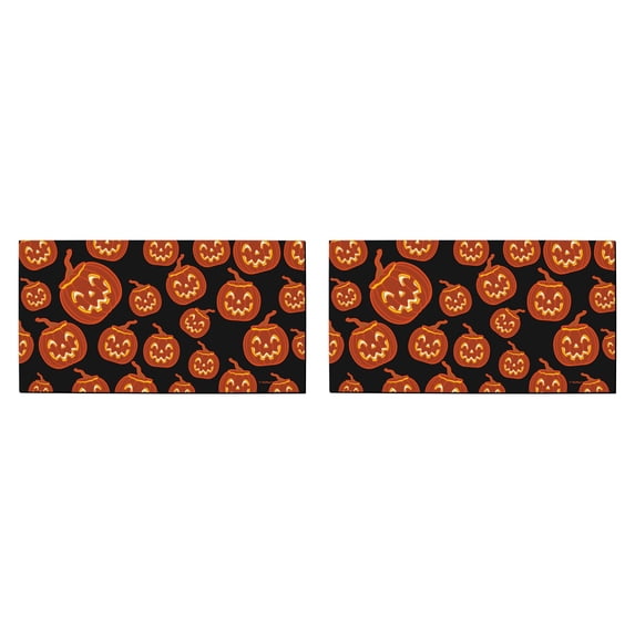 ThisWear 2020 Halloween Humor Cute Illuminated Halloween Jack-O-Lanterns 2 Pack Doormats Illuminated