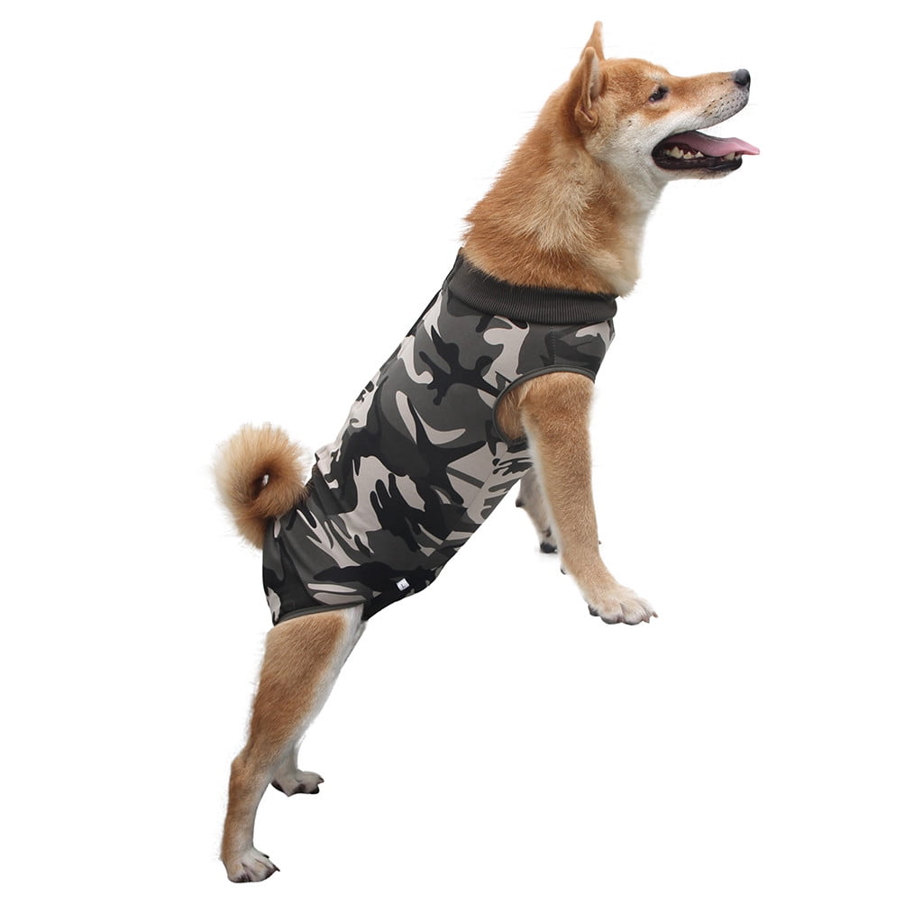 Roseonmyhand Camouflag Soft Dog Surgery Clothes Medical Pet Surgical