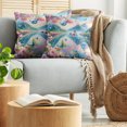 thumbnail image 5 of Ambesonne Lake Throw Pillow Cover 2 Pack, Butterflies Cherry Blossoms, 20", Pink Sky Blue Green, 5 of 7