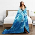 thumbnail image 5 of Super Soft Anti-Pilling Flannel Bed Blankets, Glacier Abstraction Cozy Fluffy Warm All Seasons Throw Blanket for Sofa Bedding, 60"x50", 5 of 8