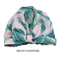 thumbnail image 4 of Bearachild Gorros de baño para ducha Estampado de flores Impermeable Reutilizable Elástico Colorido Universal Largo Sombrero corto Baño Estampado de Juegos de accesorios de baño hoja rosa Bearachild HA062078-13B, 4 of 6