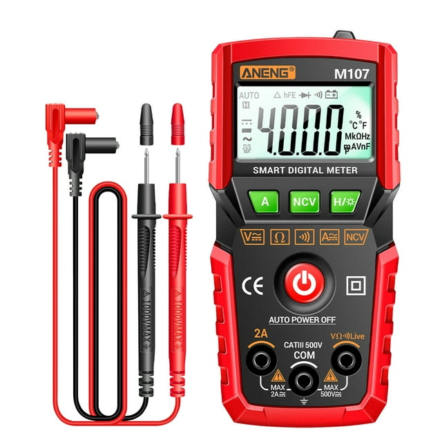 ANENG M107 Smart Digital Multimeter 4000 Counts NCV Universal Meter Handheld Multifunctional Tester