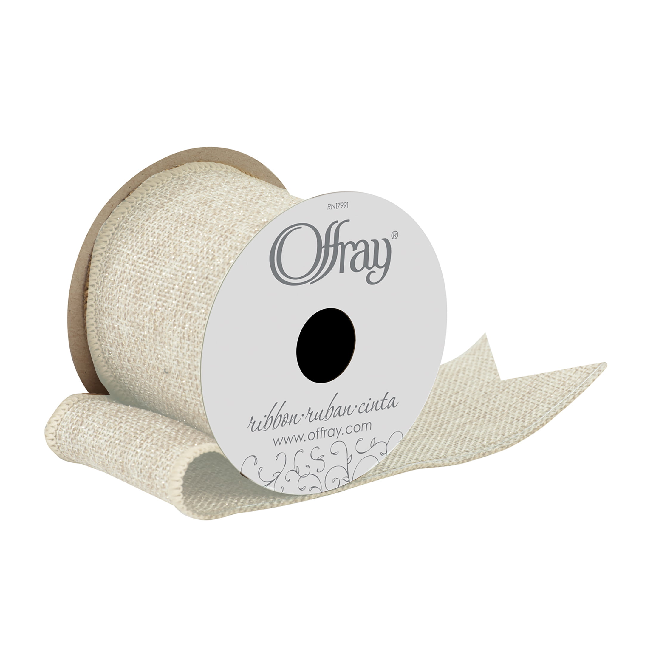 Offray, White Lattice Craft Ribbon, 1 1/2-Inch, 1-1/2 Inch x 9 Feet
