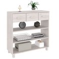 thumbnail image 2 of vidaXL Console Table HAMAR White 90x35x90 cm Solid Wood Pine, 2 of 5