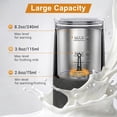 thumbnail image 4 of Milk Frother, 4-in-1 Electric Milk Steamer, Warm and Cold Milk Warmer and  Maker for Coffee, Latte, Cappuccinos, Macchiato, 8.2oz/240ml, Stainless Steel (Black), 4 of 6