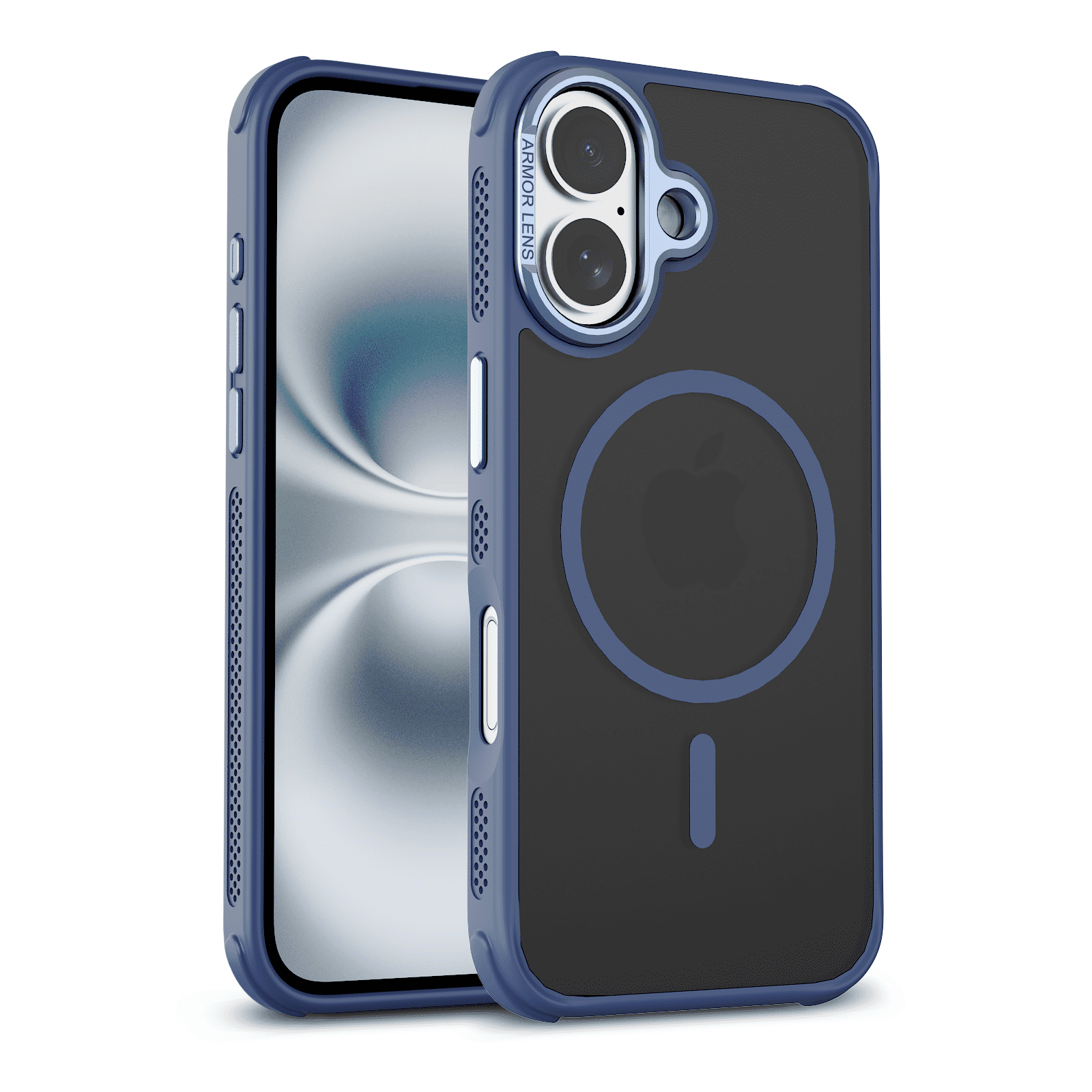 SZPSGC for iPhone 16 Case, Compatible with MagSafe, Anti-Fingerprint & Anti-Scratch, Slim Translucent Matte Shockproof Military-Grade Protective Case for iPhone 16, Blue