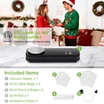 thumbnail image 2 of Food Vacuum Sealer Machine, 90KPA with Kitchen Scale, One-Touch Automatic, Multiple Modes, with 10 Sealer Bags and 1 Roll, Built-in Cutter, Black, 2 of 9