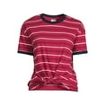 thumbnail image 4 of No Boundaries Juniors Ringer Stripe T-Shirt, 4 of 5