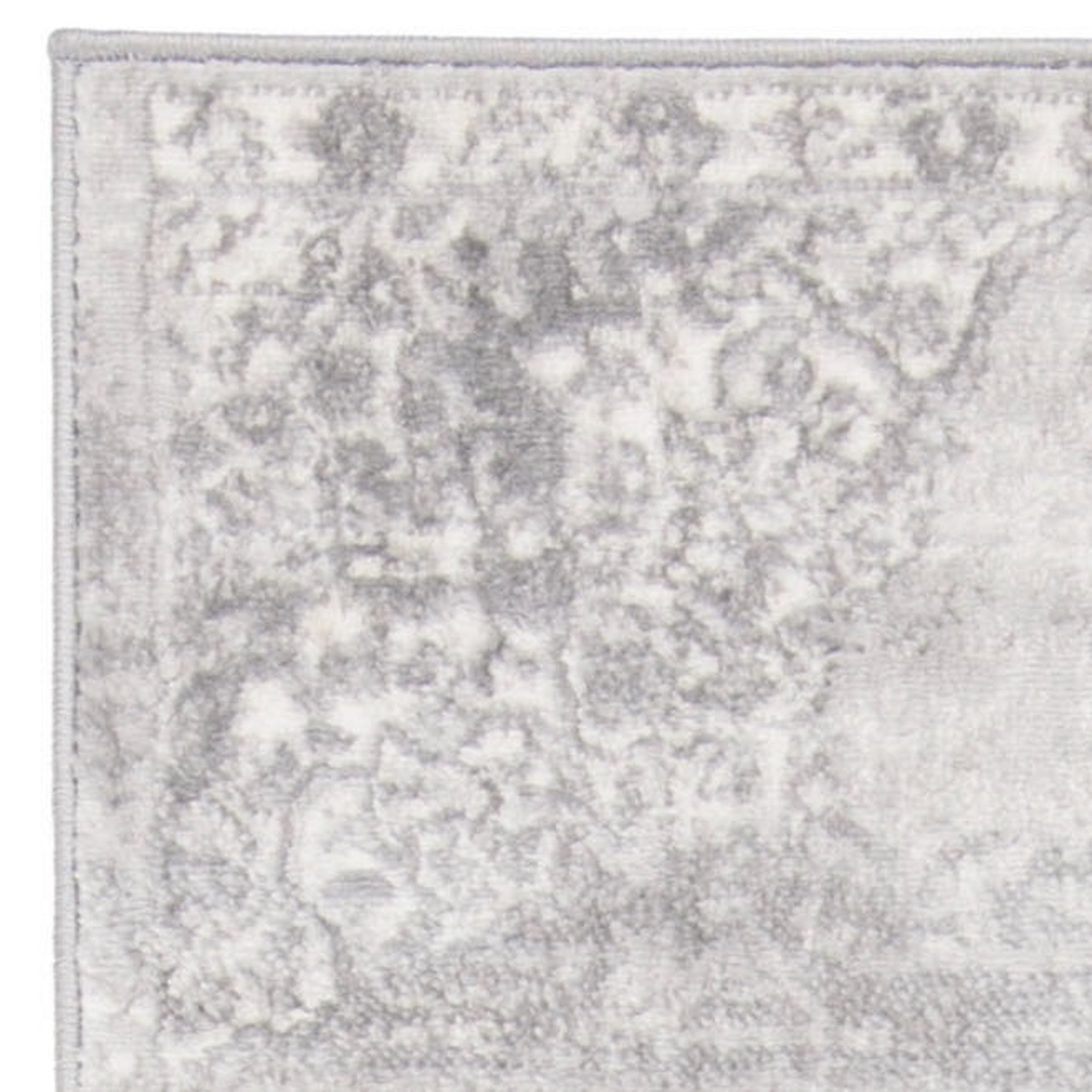SAFAVIEH Brentwood Dimitri Floral Bordered Runner Rug, 2' x 20', Grey/Ivory