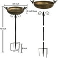 thumbnail image 5 of Bird Baths for Outdoor, 40 Inch High Vintage Metal Bird Bath with Cast Iron Bird Statues FreestandingBird Baths Birdfeeder Bowl for Outdoors Tray Patio Yard Lawn Decor, 5 of 15