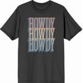 thumbnail image 4 of Western Howdy Adult Short Sleeve Tee-XS-Charcoal, 4 of 6