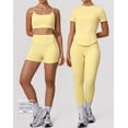 thumbnail image 5 of PISONIC Women 2 Piece Workout Sets Padded Halter Sports Bras High Waisted Biker Shorts Yoga Outfits, 5 of 9