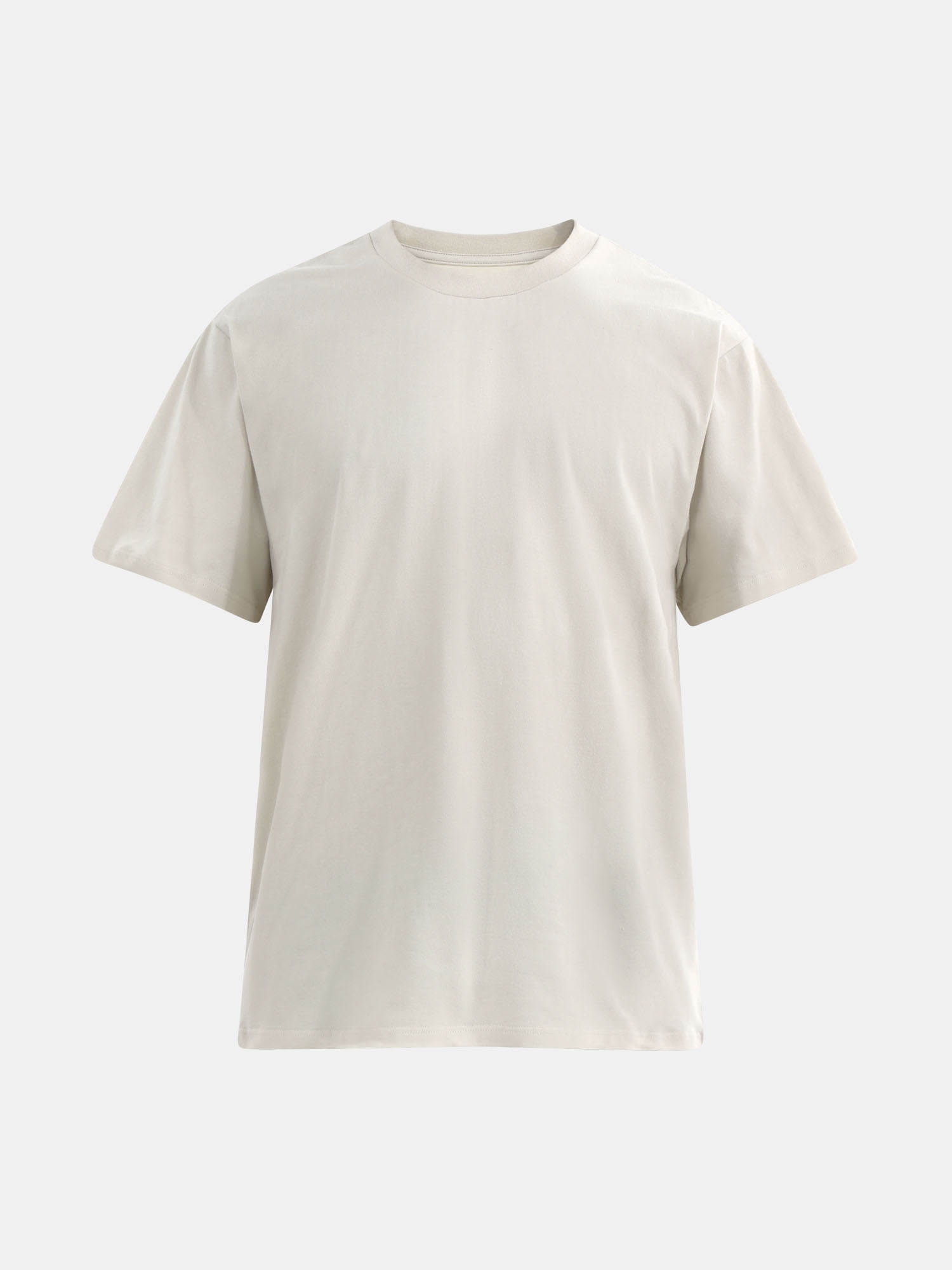No Boundaries Flat Grey Basic Crewneck Undershirts with Short Sleeves, 2-Pack, Men's