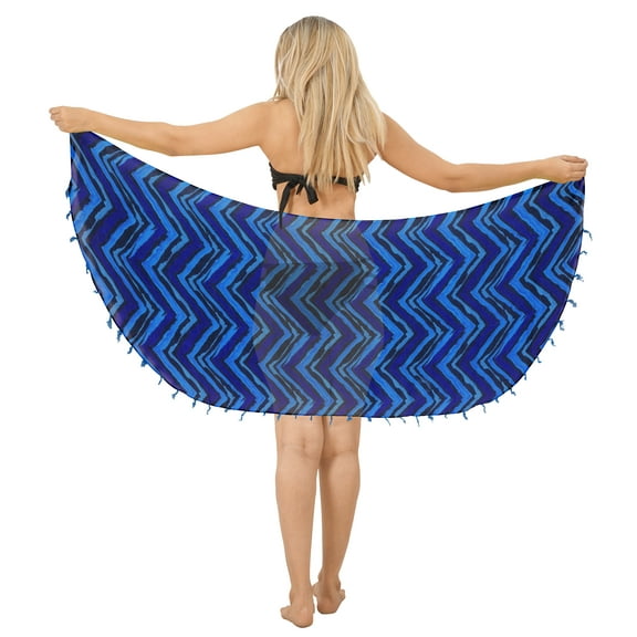 HAPPY BAY Women's Swimsuit Beachwear Bathing Suit Cover-Up Summer Coverups Skirt Swimwear Wrap Sarong Beach Pareo for Women One Size Zig Zag, Multi