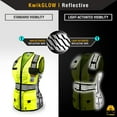 thumbnail image 5 of KwikSafety (Charlotte, NC) RoadBOSS Premium Safety Vest for Women (Limited Edition Truck Tread Design) 11 Pockets Class 2 Custom High Visibility ANSI OSHA Reflective Construction | Yellow XL, 5 of 6