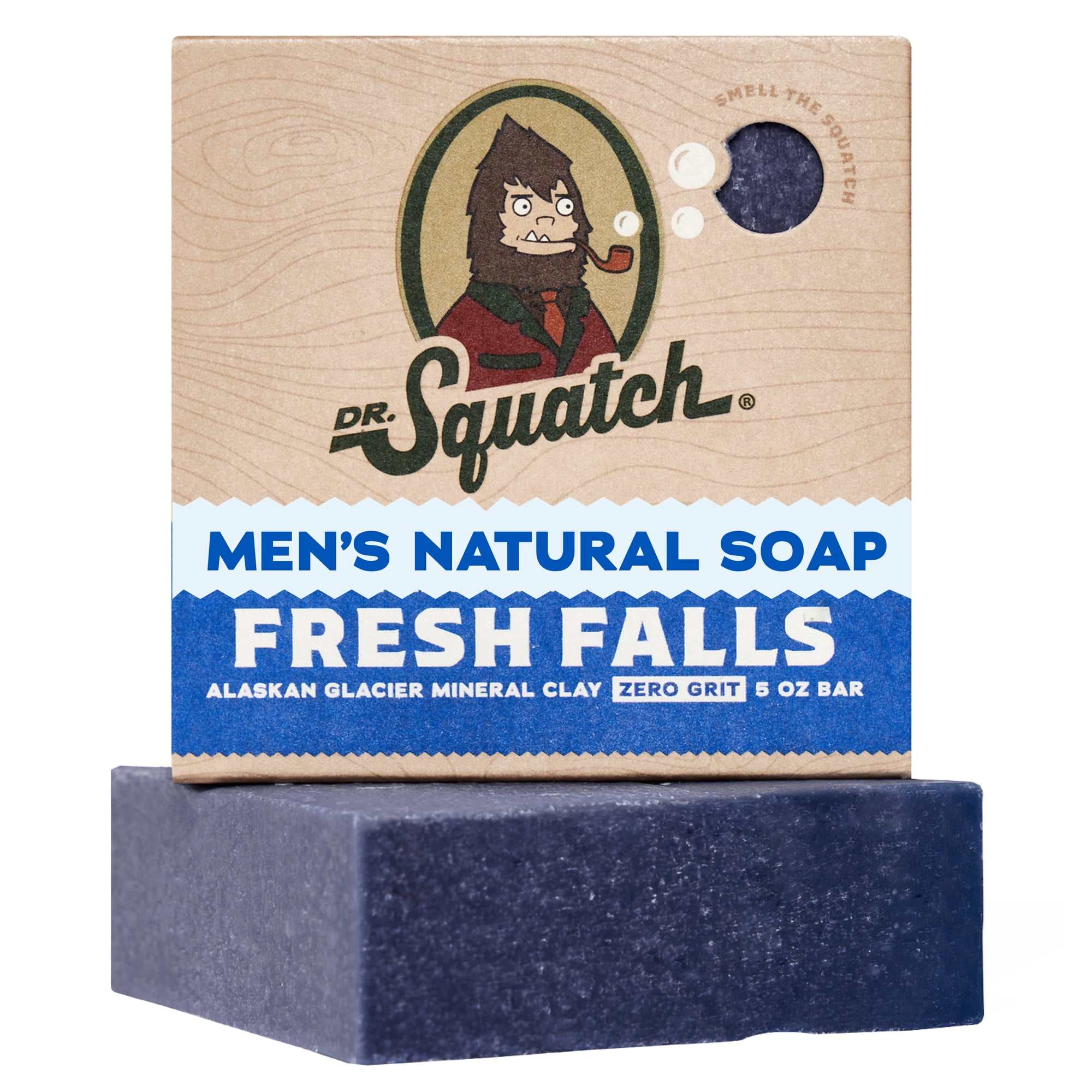Dr. Squatch Men's Soap, Natural Bar Soap for Men, Fresh Falls, 5 oz