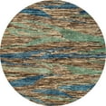 thumbnail image 1 of Ahgly Company Machine Washable Indoor Round Abstract Milk Chocolate Brown Area Rugs, 5' Round, 1 of 7