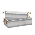 thumbnail image 1 of S/2 16/19" WOODEN TRAYS W/ ROPE HANDLES, WHITE, 1 of 2