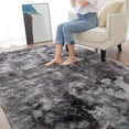 thumbnail image 2 of Alfombra Shaggy BRILLAR Gris Oscuro para salón Suave antideslizante 160 x 230 cm, 2 of 5